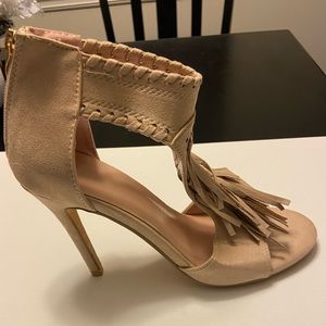 New- Nude High Heel with fringe